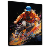 Skateboard Abstract Ollie - Skateboard Canvas Wall Art