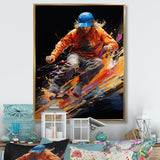 Skateboard Abstract Ollie - Skateboard Canvas Wall Art