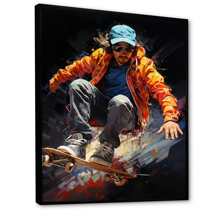 Skateboard Dynamic Grind - Skateboard Canvas Wall Art