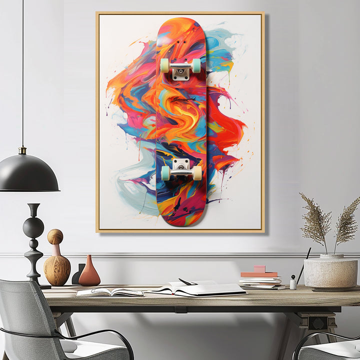 Skateboard Gravity Defiance I - Skateboard Canvas Wall Art
