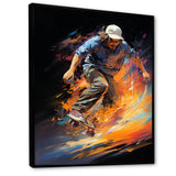 Skateboard Rhythmic Grind - Skateboard Canvas Wall Art