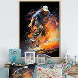 Skateboard Rhythmic Grind - Skateboard Canvas Wall Art
