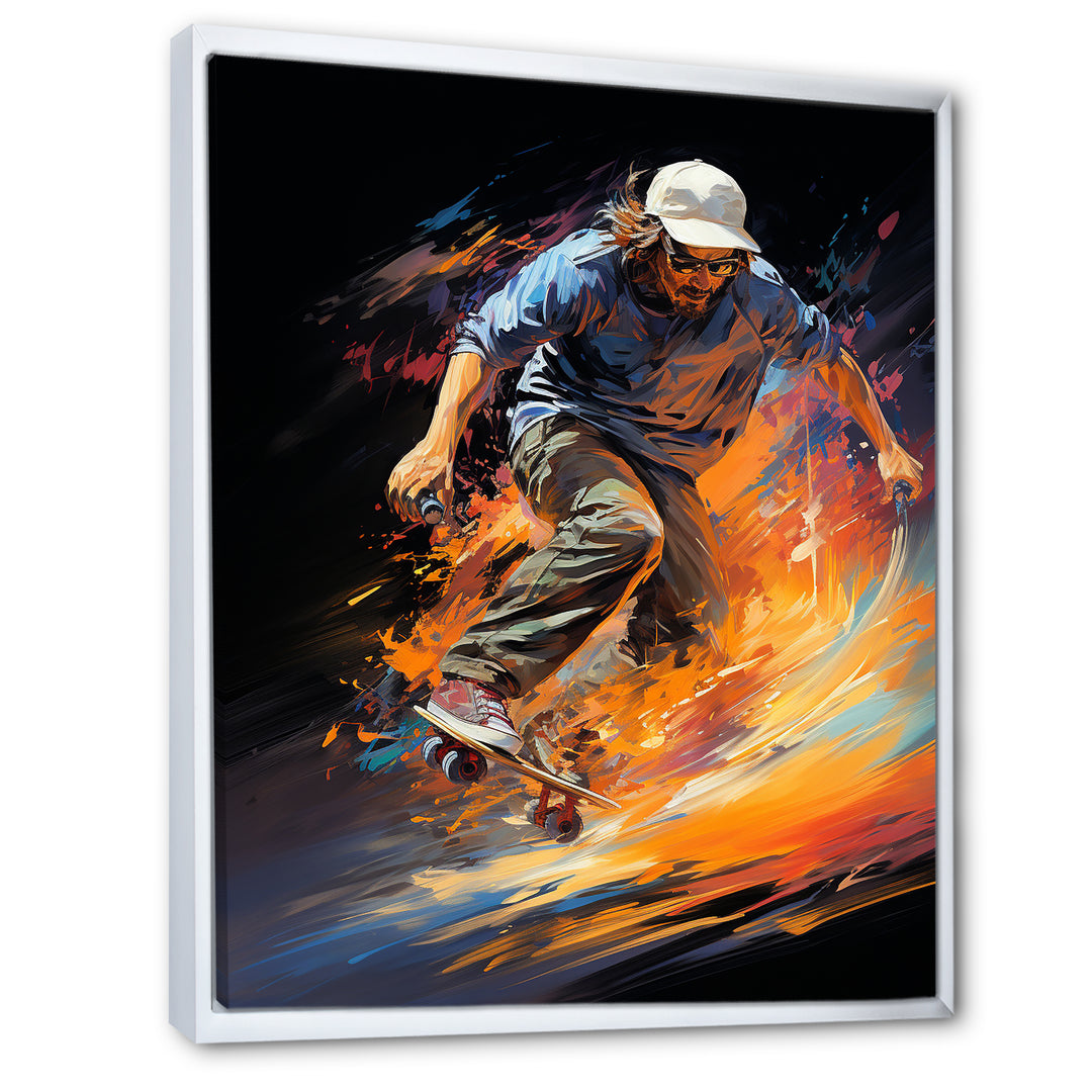 Skateboard Rhythmic Grind - Skateboard Canvas Wall Art