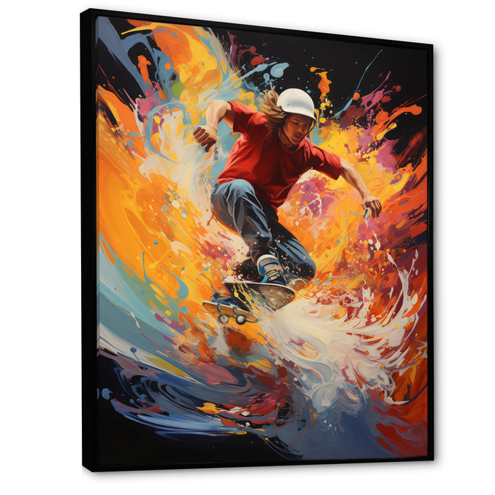 Skateboard Synchrony - Skateboard Canvas Wall Art