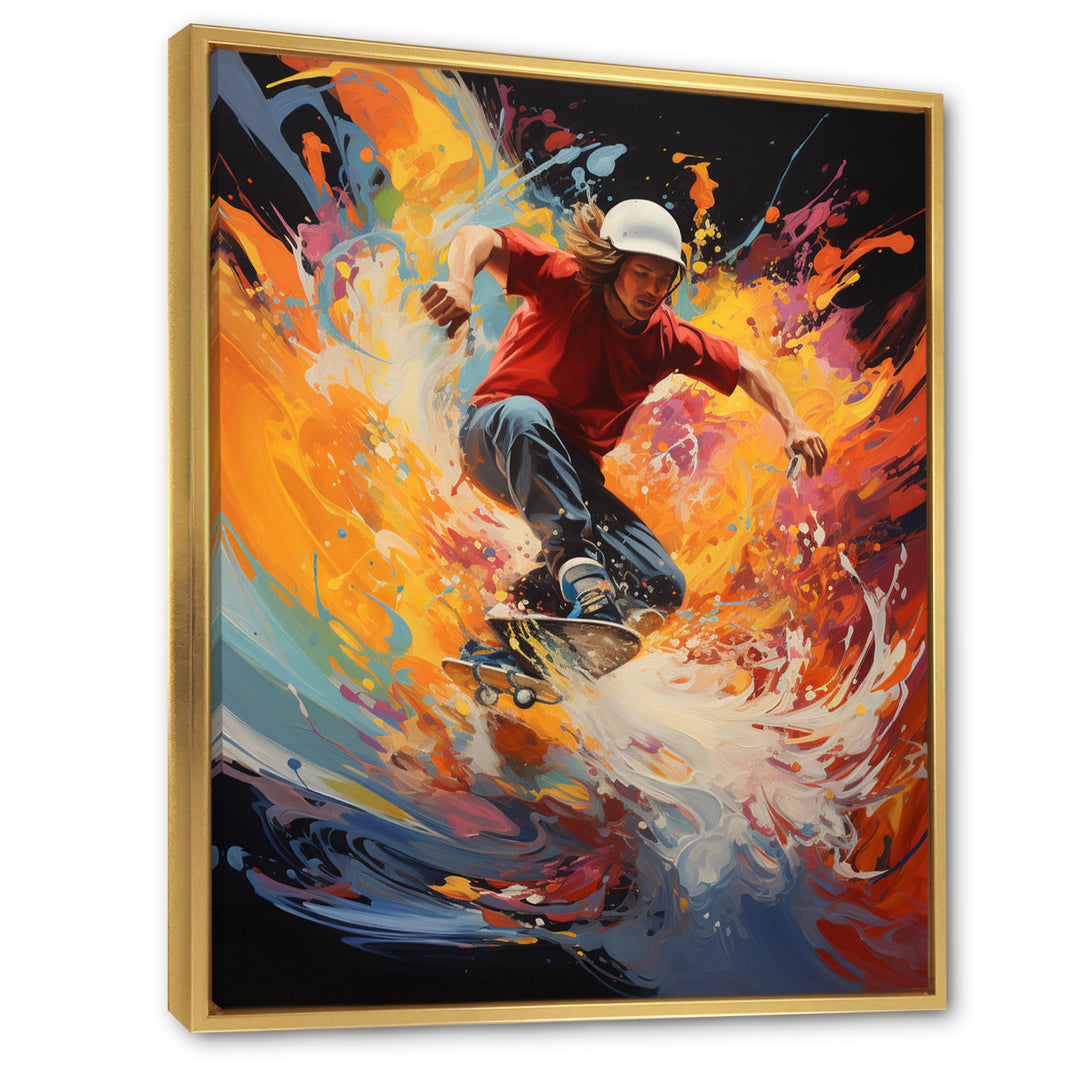 Skateboard Synchrony - Skateboard Canvas Wall Art
