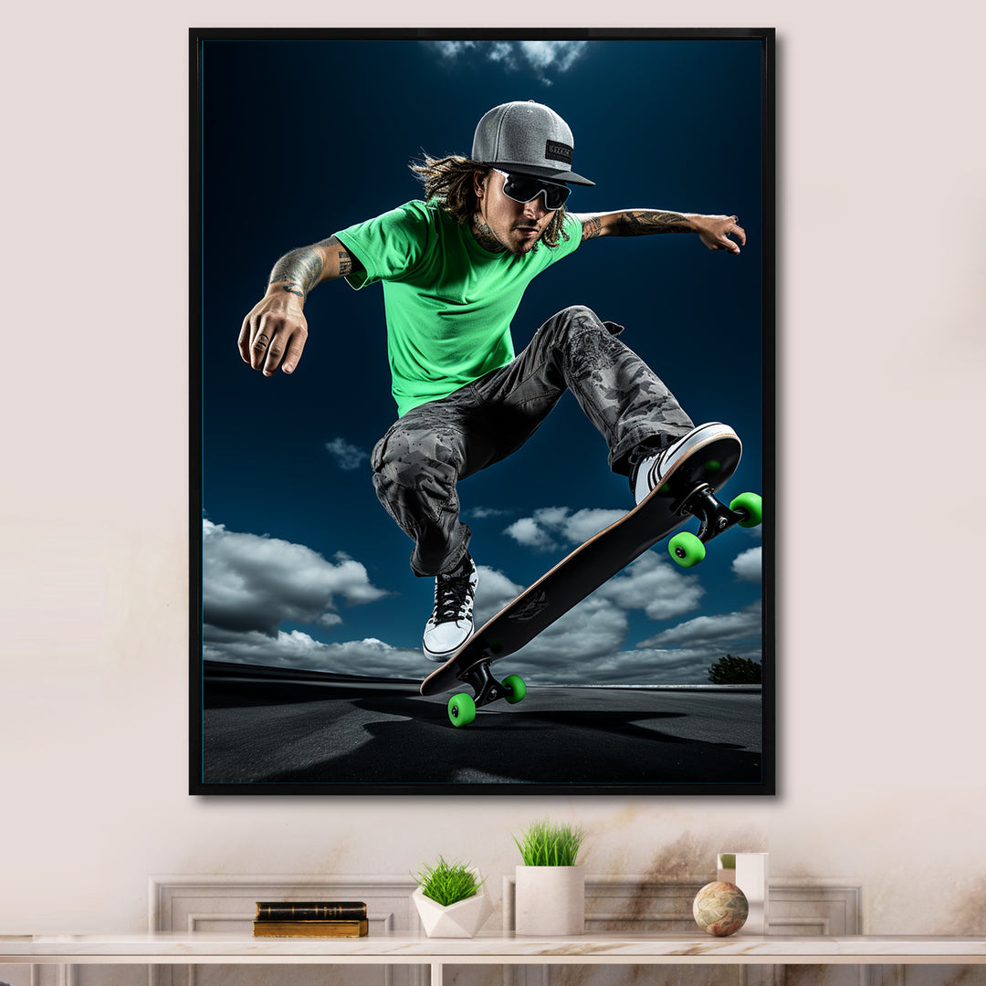 Skateboard Thrills - Skateboard Canvas Wall Art