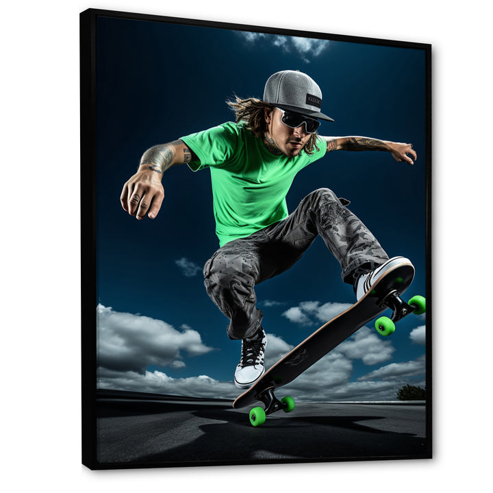 Skateboard Thrills - Skateboard Canvas Wall Art