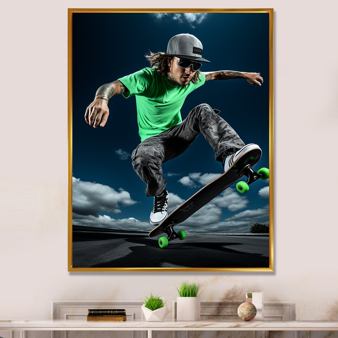Skateboard Thrills - Skateboard Canvas Wall Art