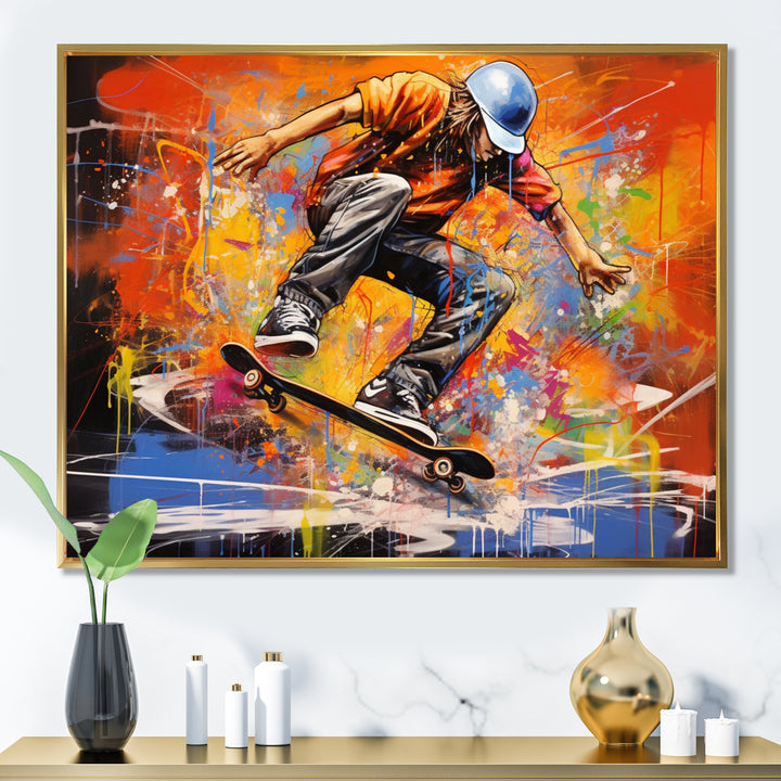 Skateboard Street Canvas I - Skateboard Canvas Wall Art