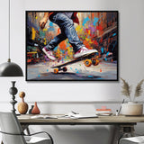 Skateboard Street Fusion - Skateboard Canvas Wall Art