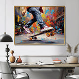 Skateboard Street Fusion - Skateboard Canvas Wall Art