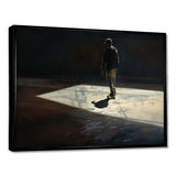 Skateboard Street Shadows - Transportation Canvas Wall Art