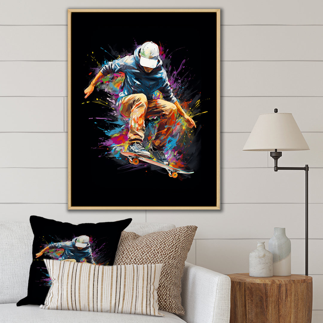 Skateboard Urban Flow I - Skateboard Canvas Wall Art