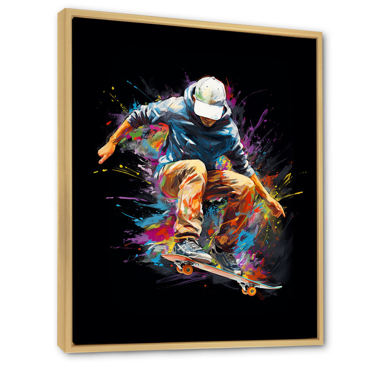 Skateboard Urban Flow I - Skateboard Canvas Wall Art
