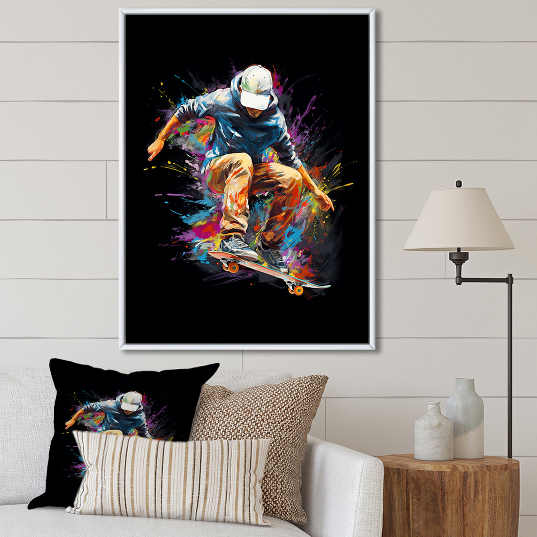 Skateboard Urban Flow I - Skateboard Canvas Wall Art