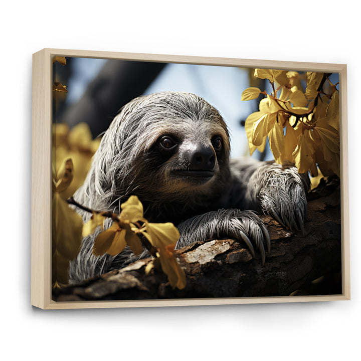 Sloth Slow Motion Portrait - Sloth Home Decor Art