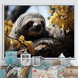 Sloth Slow Motion Portrait - Sloth Home Decor Art