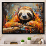 Slumbering Sloth Collage - Sloth Living Room Wall Art