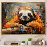 Slumbering Sloth Collage - Sloth Living Room Wall Art