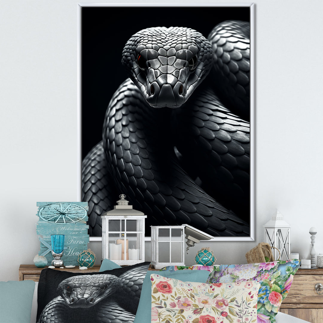 Black Snake Slithering Grace - Snake Wall Decor