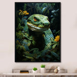 Green Snake Solitude - Snake Wall Art Prints