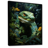 Green Snake Solitude - Snake Wall Art Prints