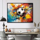 Abstraction Soccer Ball - Sports Canvas Wall Art