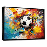 Abstraction Soccer Ball - Sports Canvas Wall Art