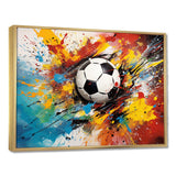 Abstraction Soccer Ball - Sports Canvas Wall Art