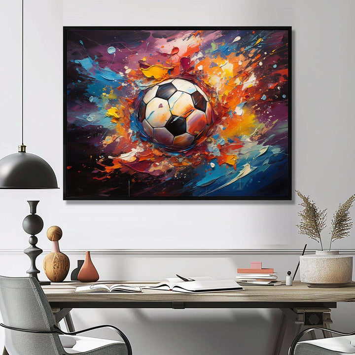 Soccer Ball Kaleidoscope II - Sports Canvas Wall Art