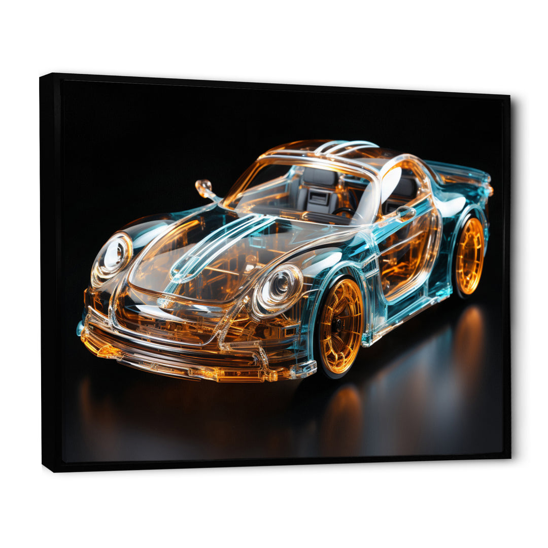 Sophisticated Stylish Glass Supercar I - Car Exotic Canvas Wall Art