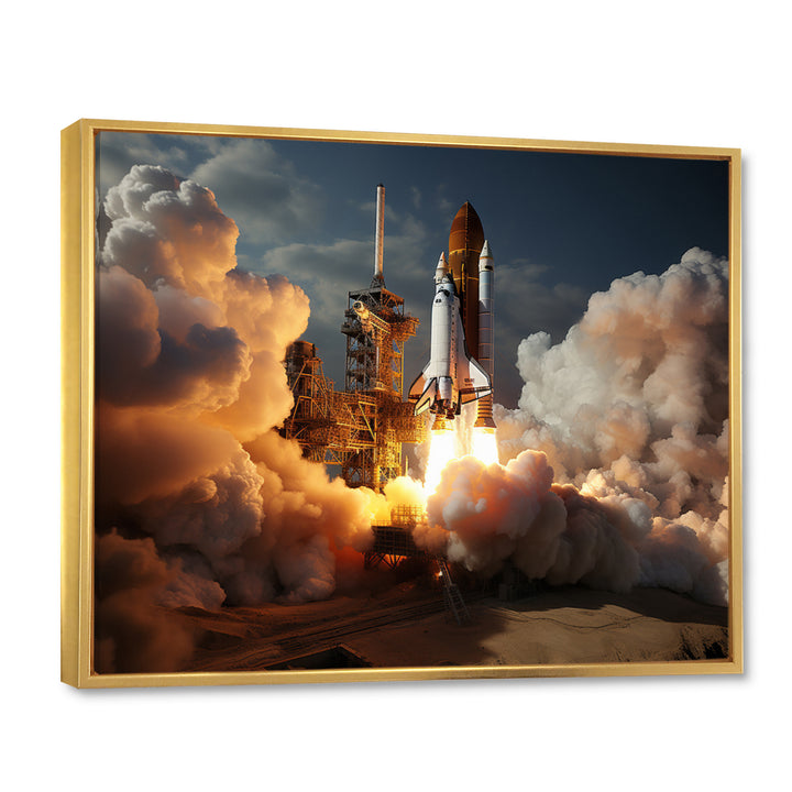 Space Shuttle Delicate Maneuvering - Space Shuttle Canvas Wall Art