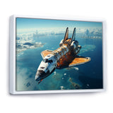 Space Shuttle Orbiting Earth I - Space Shuttle Canvas Wall Art