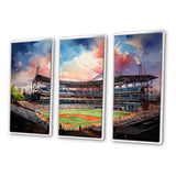 Abstract Baseball Stadium III - Canvas Wall Art Sets