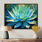 Green Succulents Majestic Agave II - Floral Canvas Wall Art