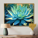 Green Succulents Majestic Agave II - Floral Canvas Wall Art