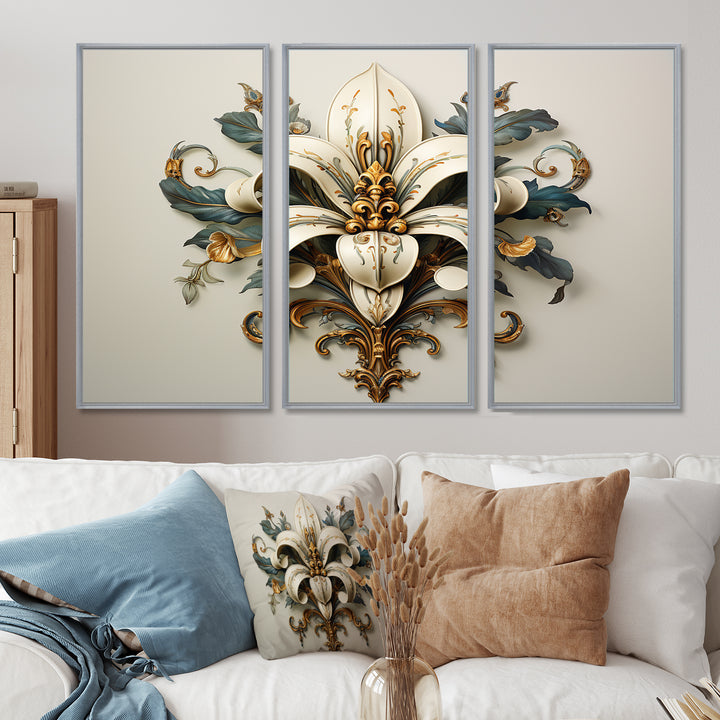 Fleur-De-Lis A Stylized Lilly Flower II - Multi-Panels
