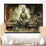 Thailand Ancient Buddha Ruins - Landscapes Canvas Wall Art