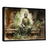 Thailand Ancient Buddha Ruins - Landscapes Canvas Wall Art