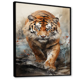 Tiger Descending From The Mountain - Tiger Canvas Wall Art