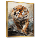 Tiger Descending From The Mountain - Tiger Canvas Wall Art