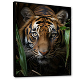 Tiger Portrait Vibrant - Tiger Large Canvas Wall Art