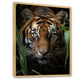 Tiger Portrait Vibrant - Tiger Large Canvas Wall Art