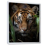 Tiger Portrait Vibrant - Tiger Large Canvas Wall Art