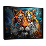Tiger Roaring Majesty Geometric - Tiger Bedroom Wall Art