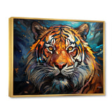 Tiger Roaring Majesty Geometric - Tiger Bedroom Wall Art