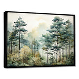 Tonalism Whispering Pines Pointillism I - Landscapes Canvas Wall Art