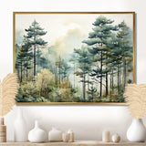 Tonalism Whispering Pines Pointillism I - Landscapes Canvas Wall Art