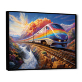 Rainbow Color Train 1950S I - Train Canvas Wall Art