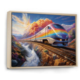 Rainbow Color Train 1950S I - Train Canvas Wall Art